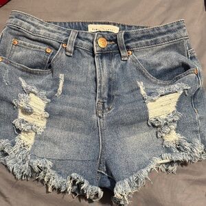 ⚡️4/$15 Almost Famous PAC SUN Distressed Blue Jean Shorts